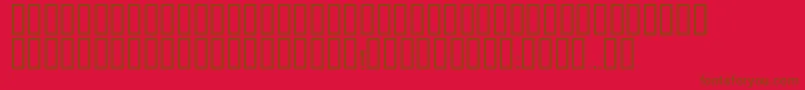 フォントZaglavny – 赤い背景に茶色の文字