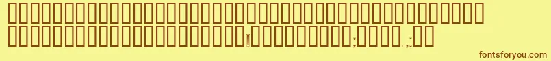 Шрифт Zaglavny – коричневые шрифты на жёлтом фоне