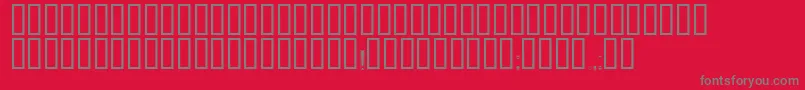 Zaglavny-fontti – harmaat kirjasimet punaisella taustalla