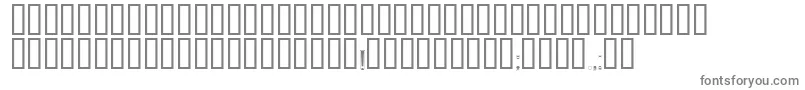 Zaglavny-fontti – harmaat kirjasimet valkoisella taustalla