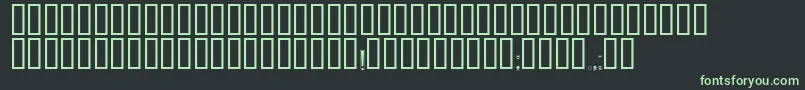 Zaglavny-fontti – vihreät fontit mustalla taustalla