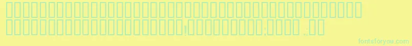 Zaglavny-fontti – vihreät fontit keltaisella taustalla