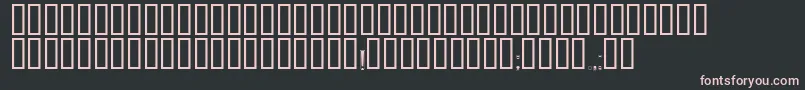 Zaglavny-fontti – vaaleanpunaiset fontit mustalla taustalla
