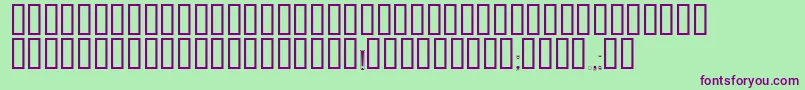 Шрифт Zaglavny – фиолетовые шрифты на зелёном фоне