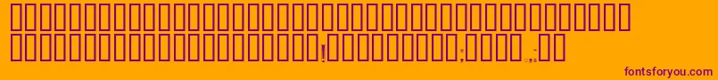 Zaglavny-fontti – violetit fontit oranssilla taustalla
