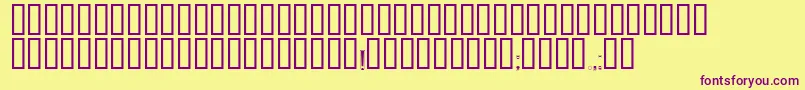 Zaglavny-fontti – violetit fontit keltaisella taustalla