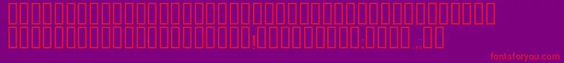 フォントZaglavny – 紫の背景に赤い文字