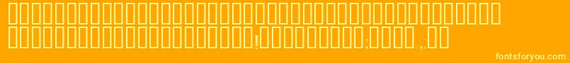 Zaglavny-fontti – keltaiset fontit oranssilla taustalla