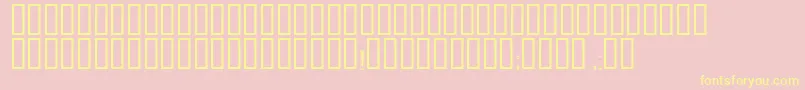 Zaglavny-fontti – keltaiset fontit vaaleanpunaisella taustalla