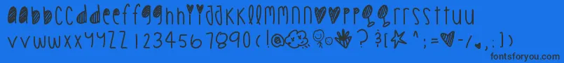 Cookiechips Font – Black Fonts on Blue Background