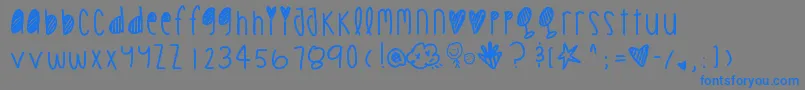 Cookiechips Font – Blue Fonts on Gray Background