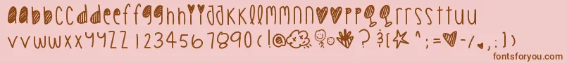 Cookiechips Font – Brown Fonts on Pink Background