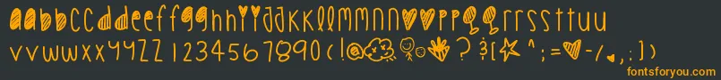 Cookiechips Font – Orange Fonts on Black Background