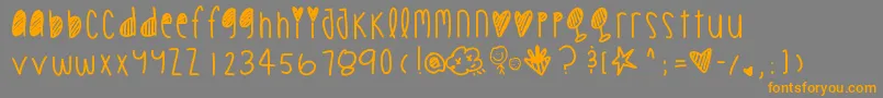 Cookiechips Font – Orange Fonts on Gray Background