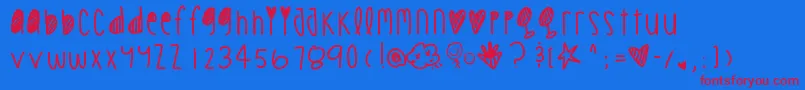 Cookiechips Font – Red Fonts on Blue Background