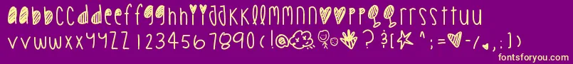 Cookiechips Font – Yellow Fonts on Purple Background