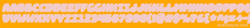 BungeelayersShade Font – Pink Fonts on Orange Background