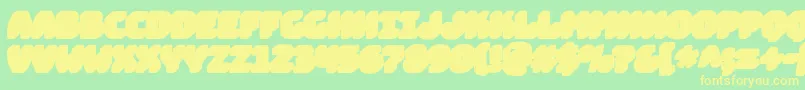 BungeelayersShade Font – Yellow Fonts on Green Background