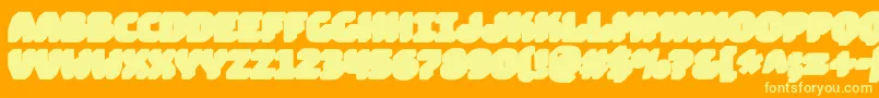 BungeelayersShade Font – Yellow Fonts on Orange Background