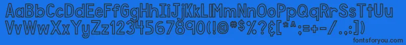 DjbSpeakOut Font – Black Fonts on Blue Background