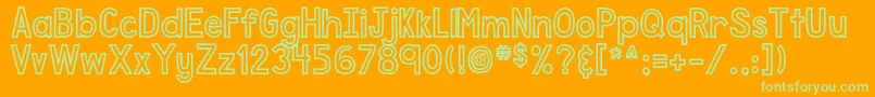 DjbSpeakOut Font – Green Fonts on Orange Background