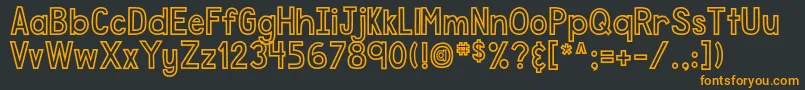 DjbSpeakOut Font – Orange Fonts on Black Background