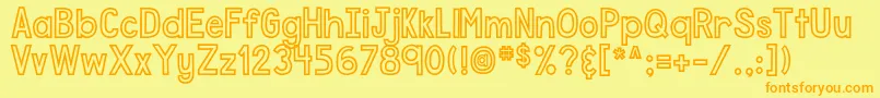 DjbSpeakOut Font – Orange Fonts on Yellow Background