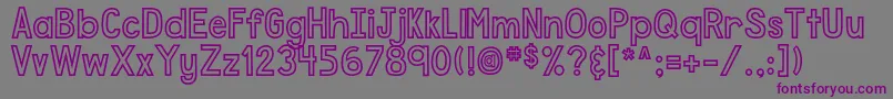 DjbSpeakOut Font – Purple Fonts on Gray Background