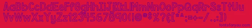 DjbSpeakOut Font – Purple Fonts on Red Background