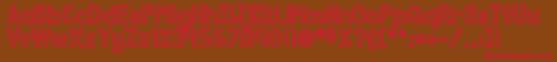 DjbSpeakOut Font – Red Fonts on Brown Background