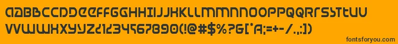 Universaljackcond Font – Black Fonts on Orange Background