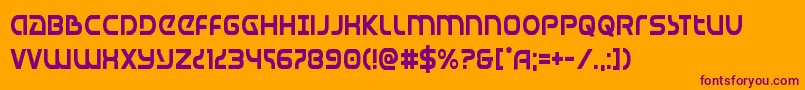 Universaljackcond-fontti – violetit fontit oranssilla taustalla