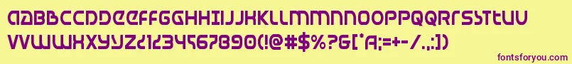 Universaljackcond Font – Purple Fonts on Yellow Background