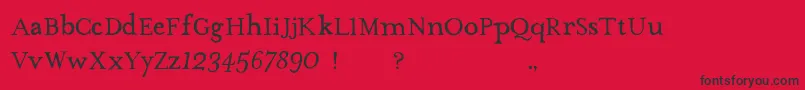 TheMissusHandNormal Font – Black Fonts on Red Background