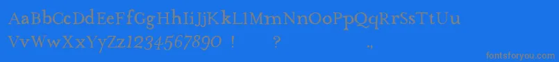 Шрифт TheMissusHandNormal – серые шрифты на синем фоне