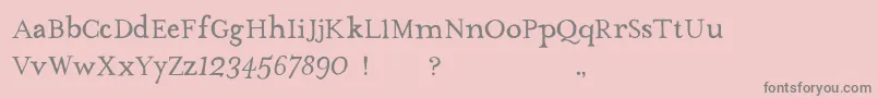 フォントTheMissusHandNormal – ピンクの背景に灰色の文字