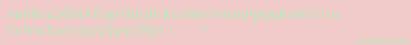 TheMissusHandNormal-Schriftart – Grüne Schriften auf rosa Hintergrund