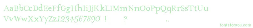 TheMissusHandNormal-fontti – vihreät fontit valkoisella taustalla