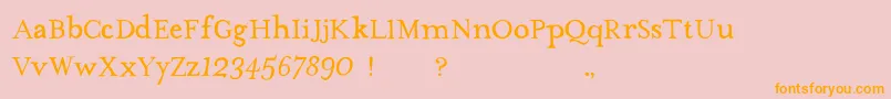 TheMissusHandNormal Font – Orange Fonts on Pink Background