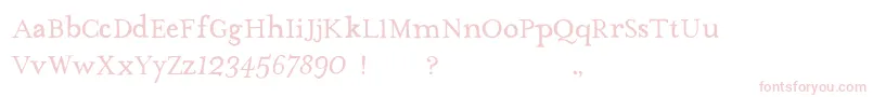 フォントTheMissusHandNormal – 白い背景にピンクのフォント
