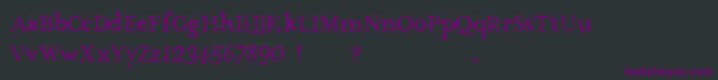 Шрифт TheMissusHandNormal – фиолетовые шрифты на чёрном фоне