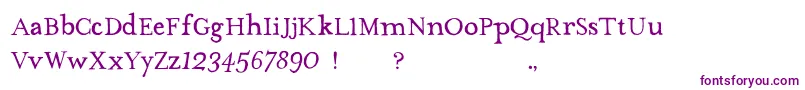 TheMissusHandNormal-fontti – violetit fontit valkoisella taustalla
