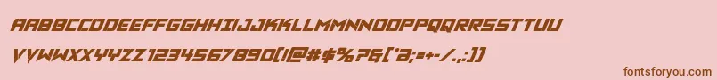 Vikingsquadboldital Font – Brown Fonts on Pink Background