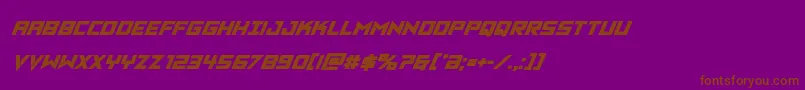 Vikingsquadboldital Font – Brown Fonts on Purple Background