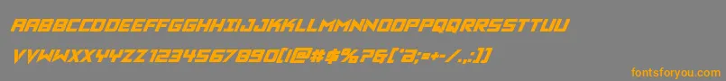 Vikingsquadboldital Font – Orange Fonts on Gray Background