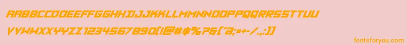 Vikingsquadboldital Font – Orange Fonts on Pink Background