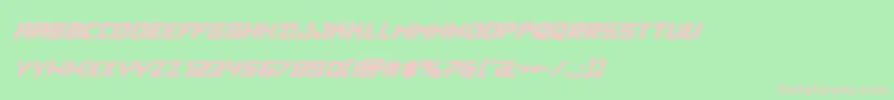 Vikingsquadboldital Font – Pink Fonts on Green Background