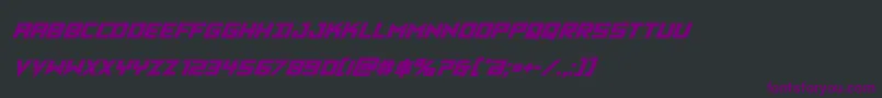 Vikingsquadboldital Font – Purple Fonts on Black Background
