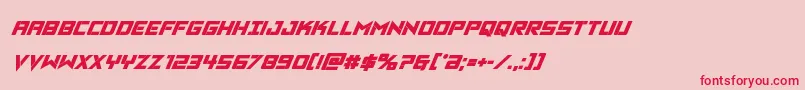 Vikingsquadboldital Font – Red Fonts on Pink Background
