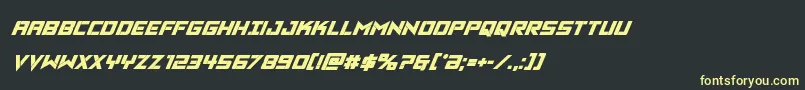 Vikingsquadboldital Font – Yellow Fonts on Black Background